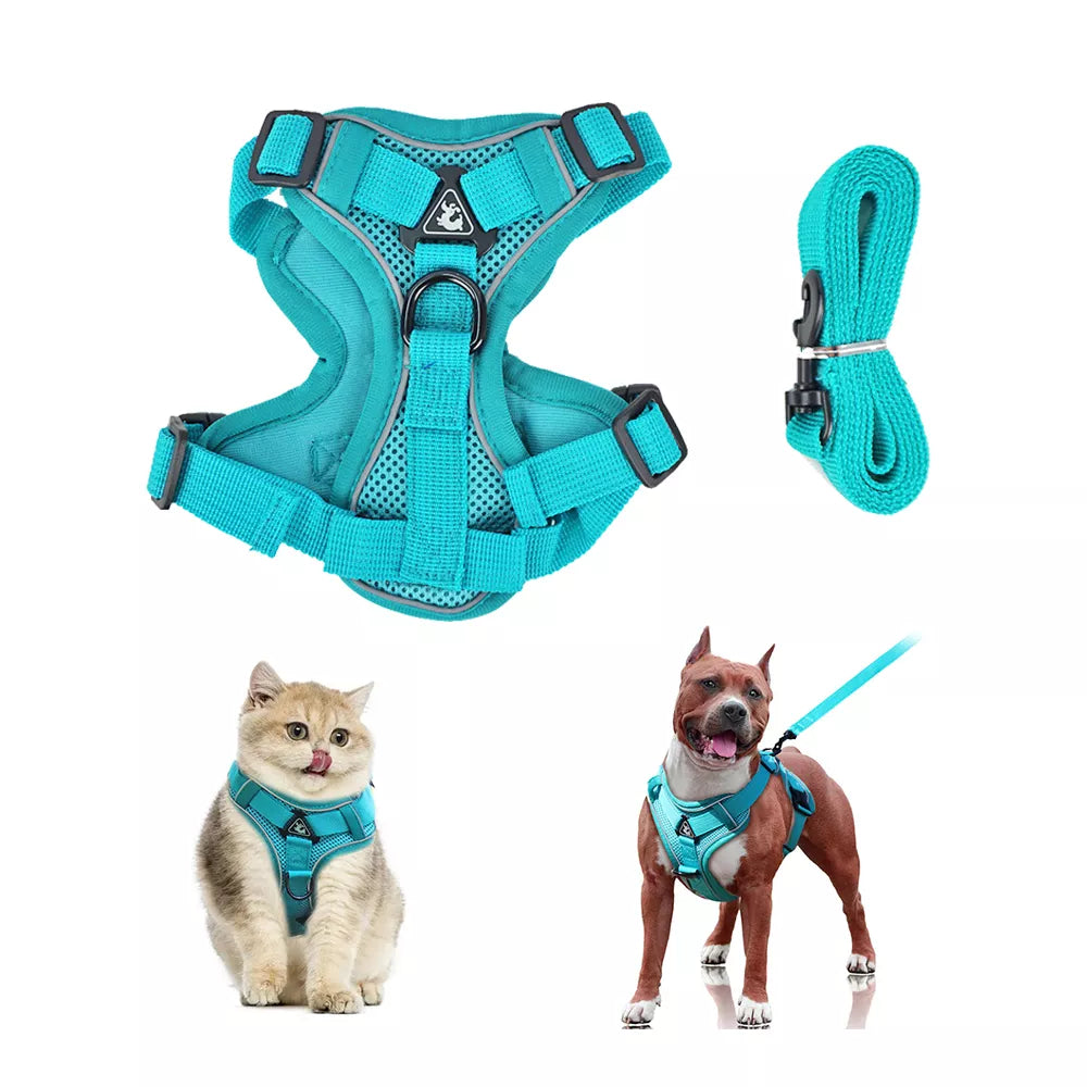 Adjustable Reflective Safety Harness for Pets