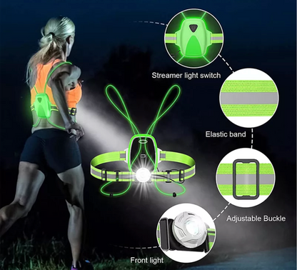 Optic LED Reflective Safety Vest (USB Rechargeable)